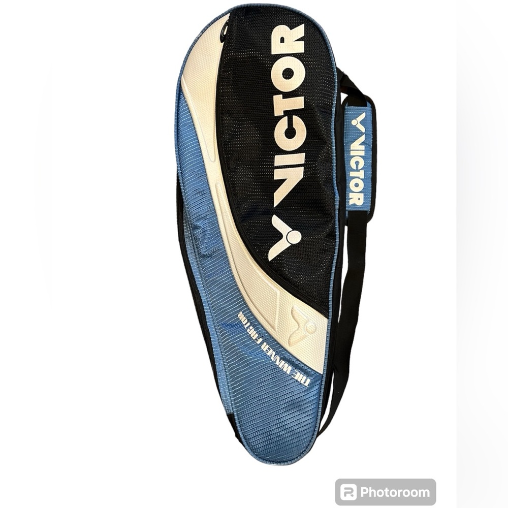 Victor Multi-Racquet Badminton Bag Court Duffel Blue, Black &‎ White - Clean